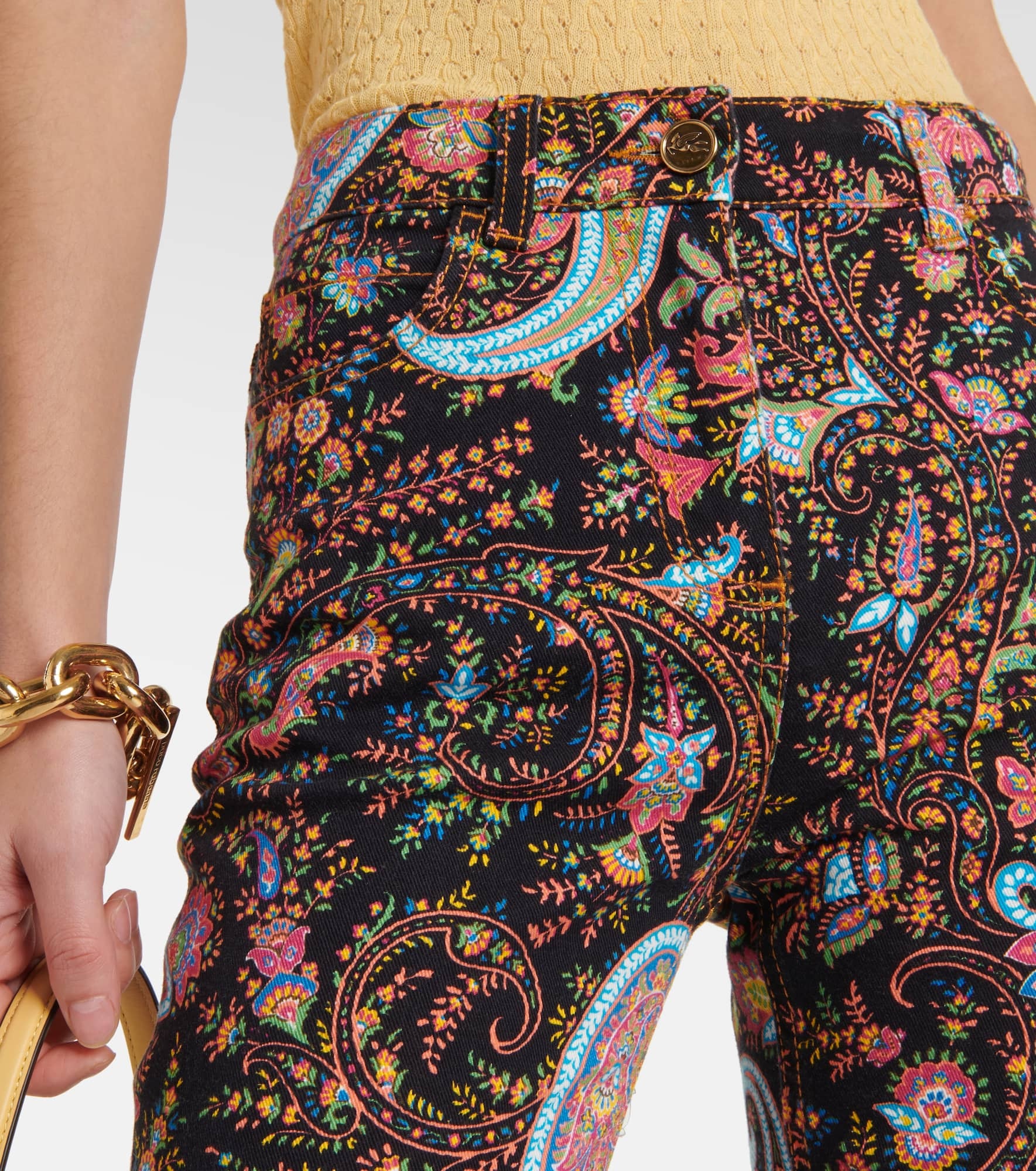 Paisley high-rise flared jeans - 4