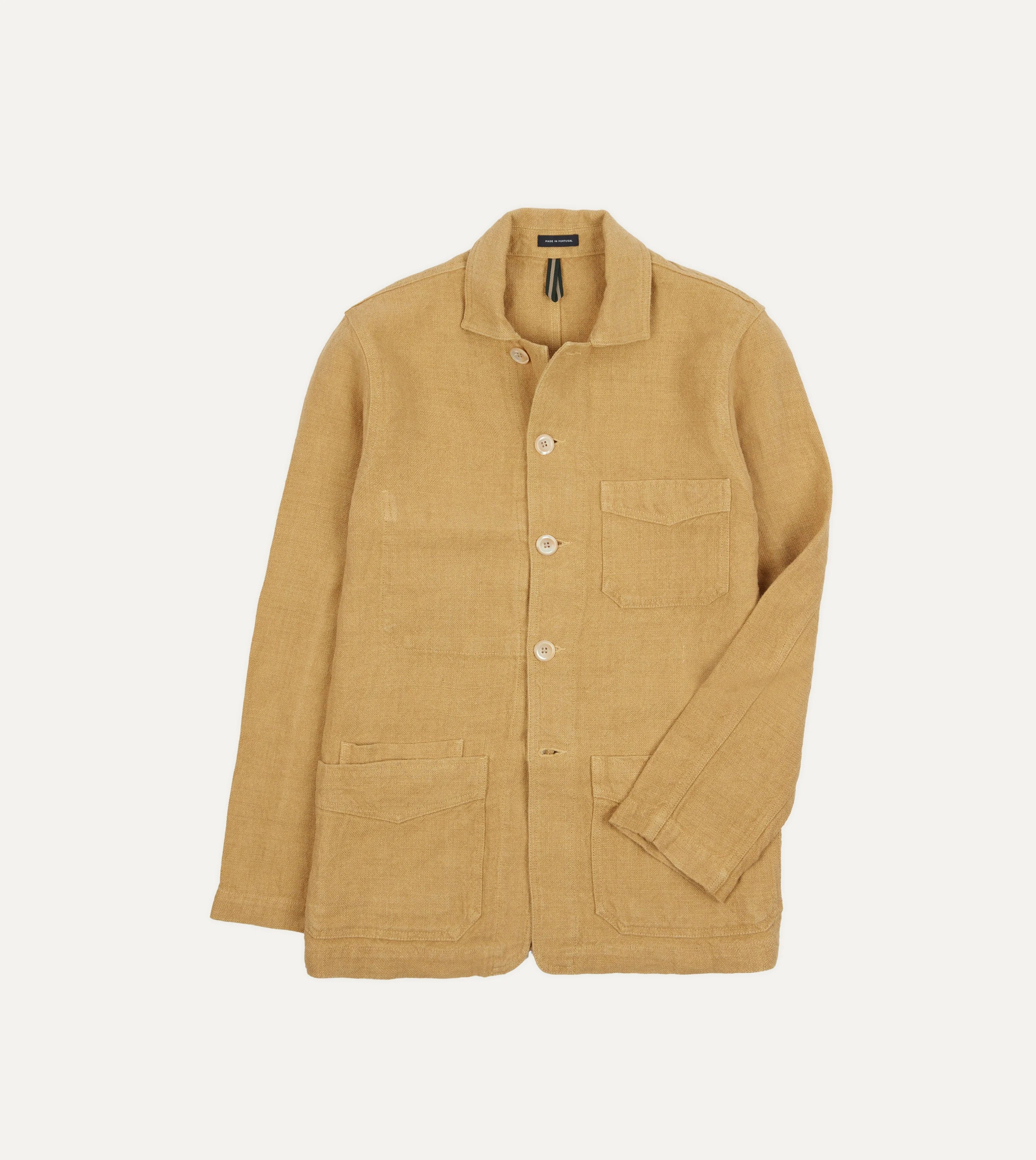 Sand Linen Five-Pocket Chore Jacket - 1