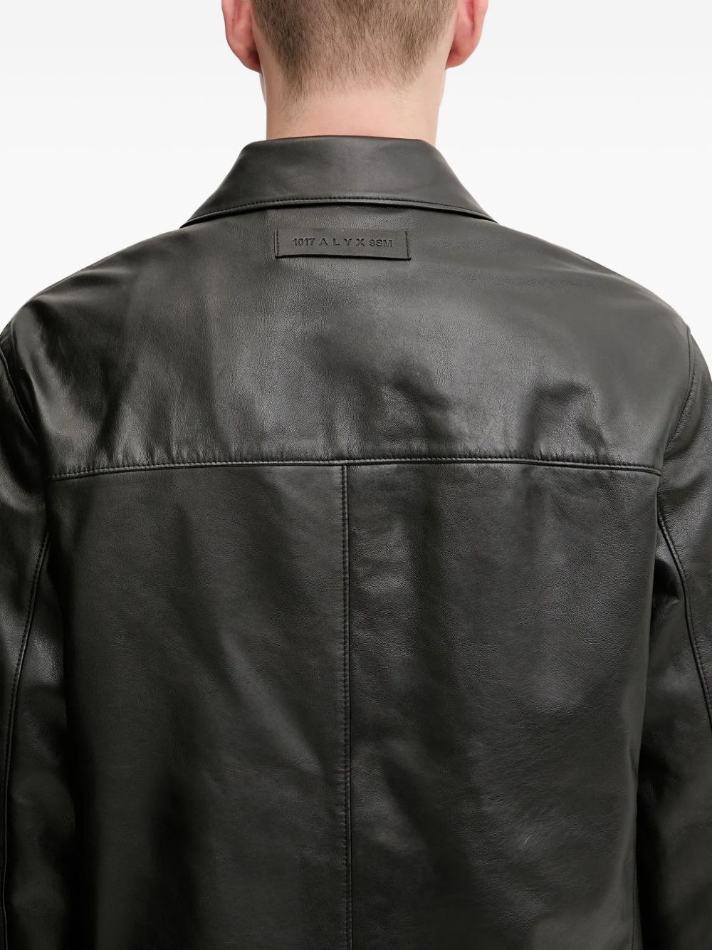 buttoned leather jacket - 5