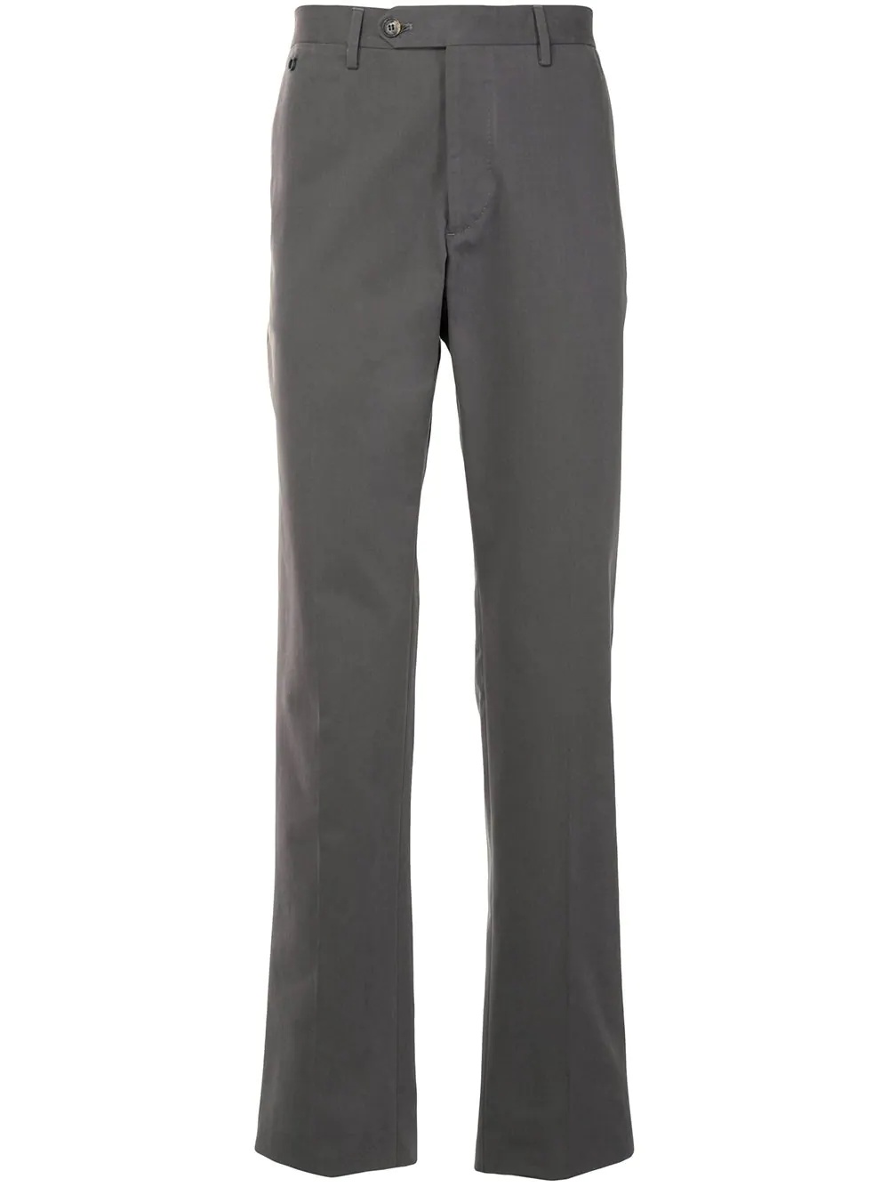 tapered fit cotton trousers - 1