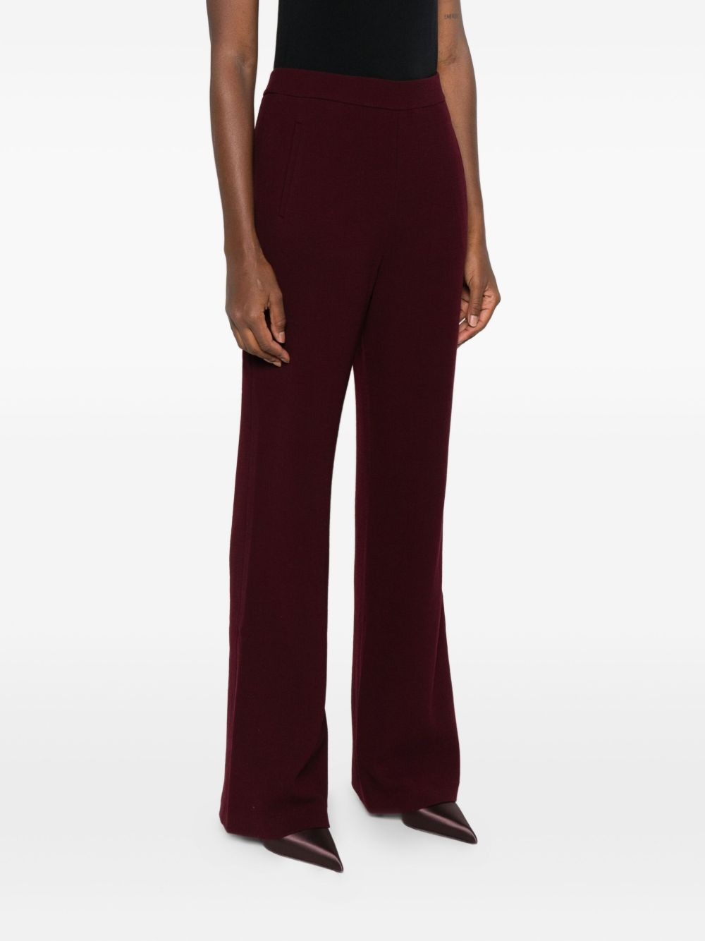 pocket-detail flared trousers - 3