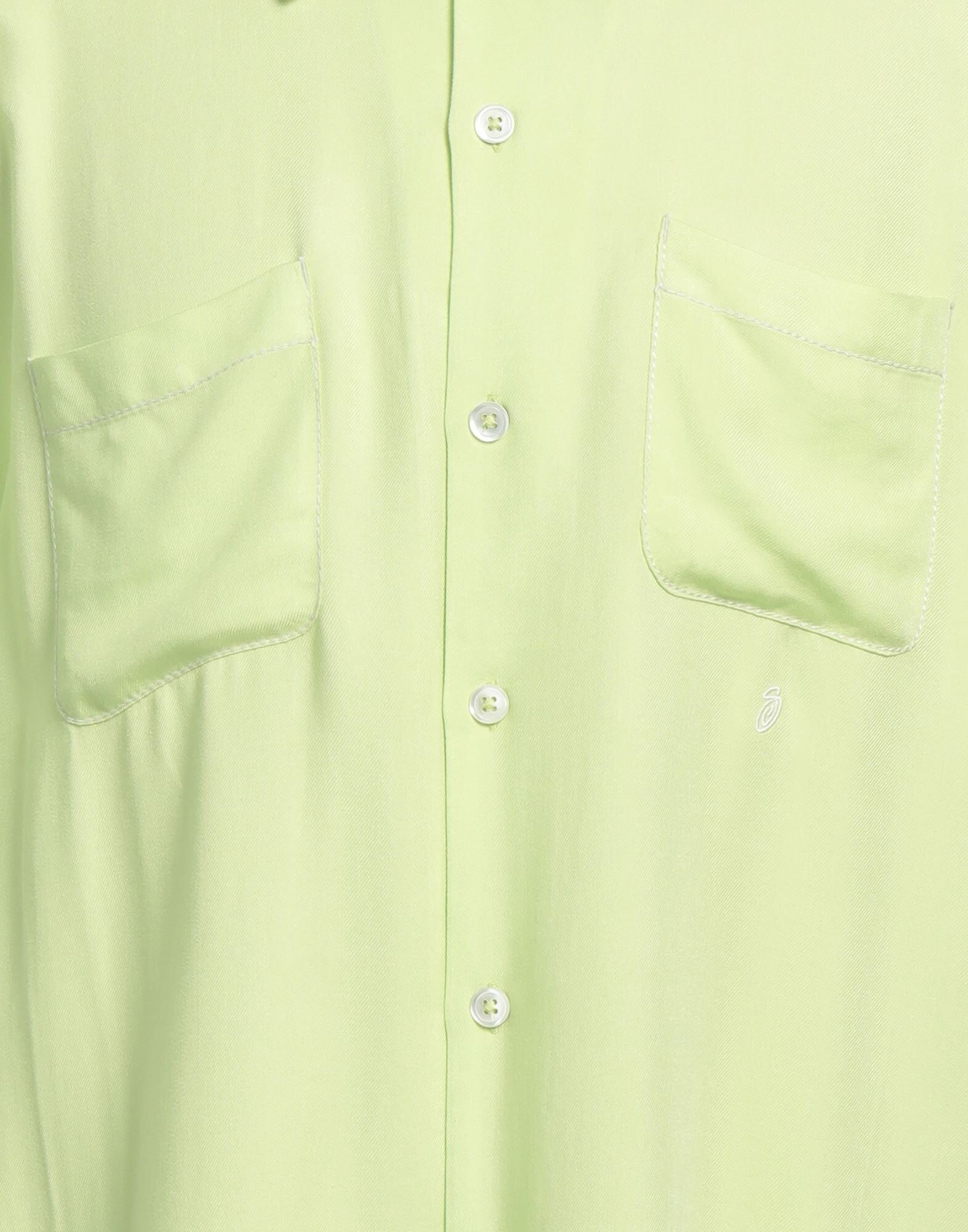 Acid green Men's Solid Color Shirt - 4