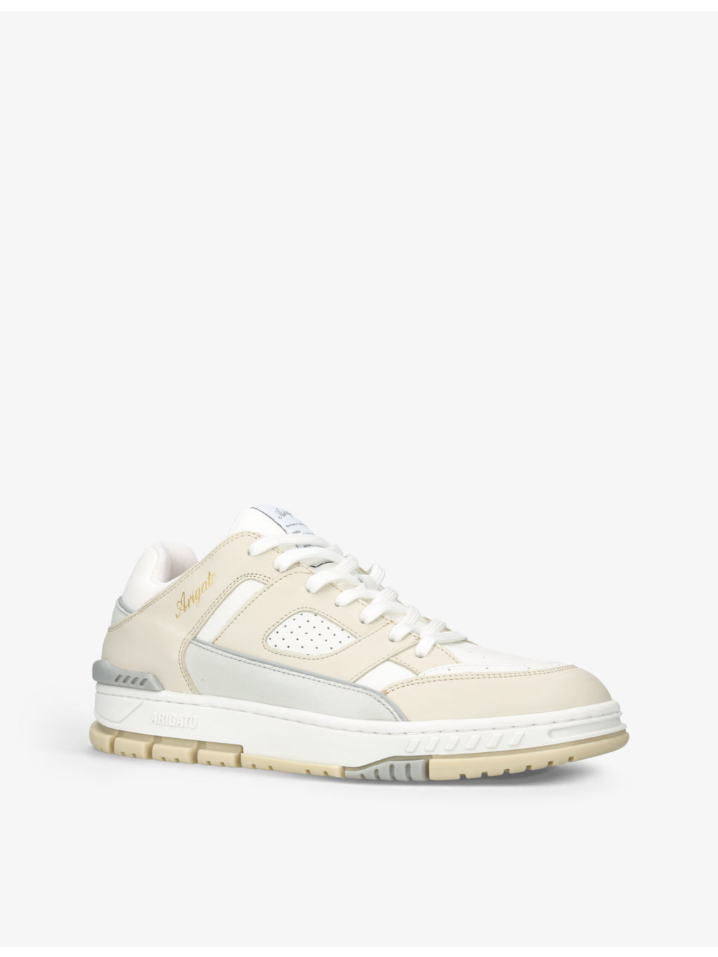 Area leather and recycled polyester low-top trainers - 3