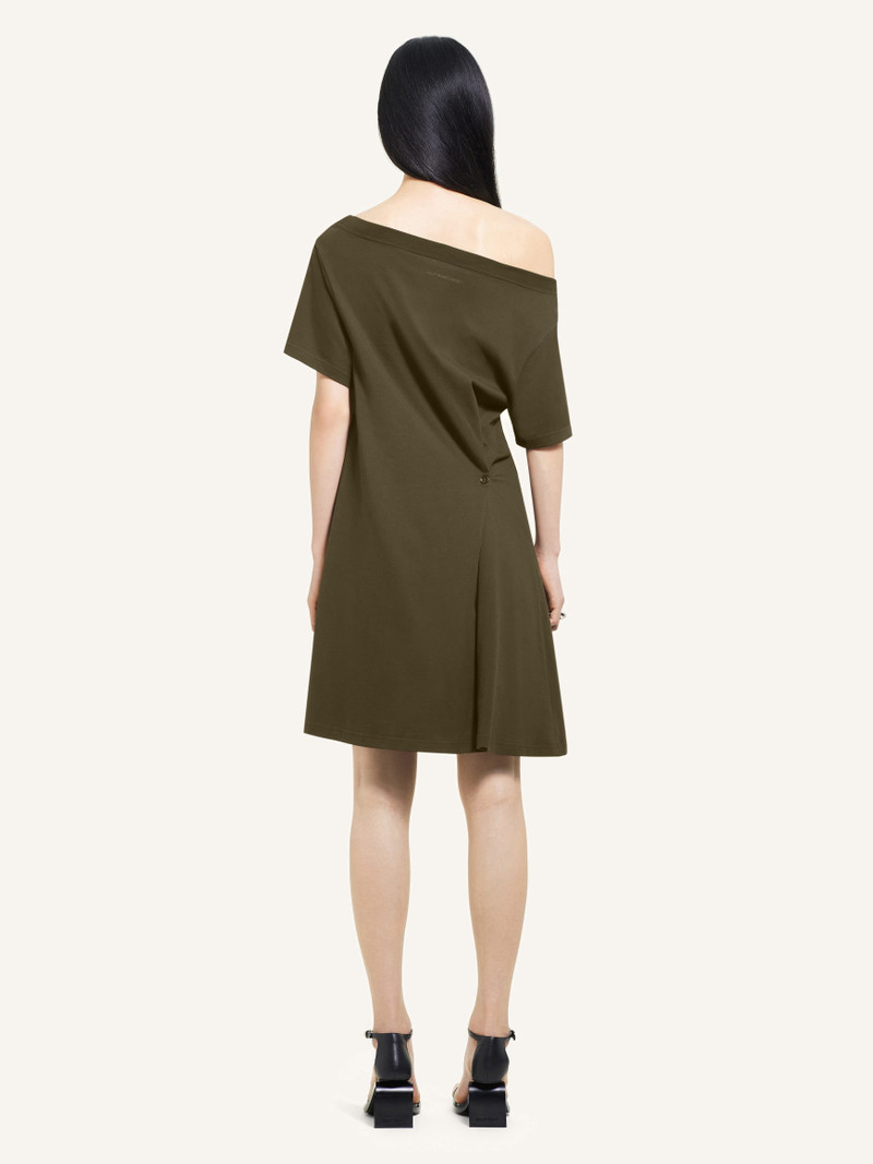 BOAT NECK COTTON MINI DRESS 4