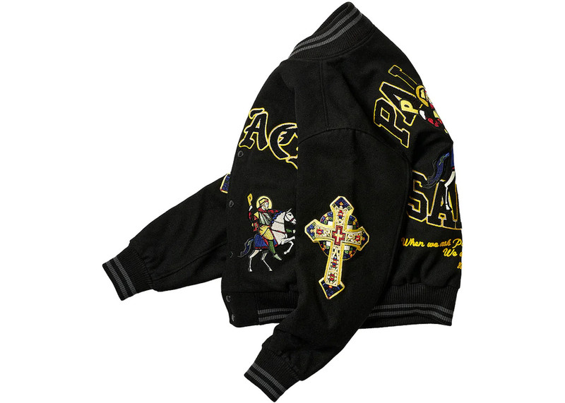 PALACE Palace Saints Varsity Jacket Black outlook