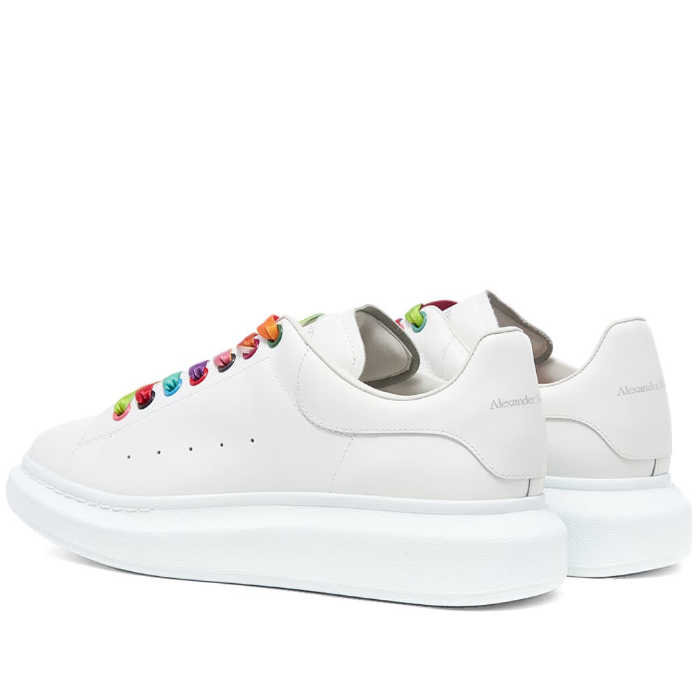 Alexander McQueen Multi Colour Eyelet Wedge Sole Sneaker - 3