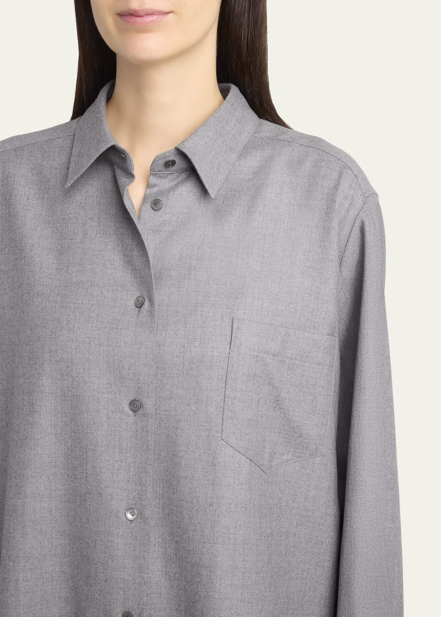 Pino Wool Button-Down Shirt - 5