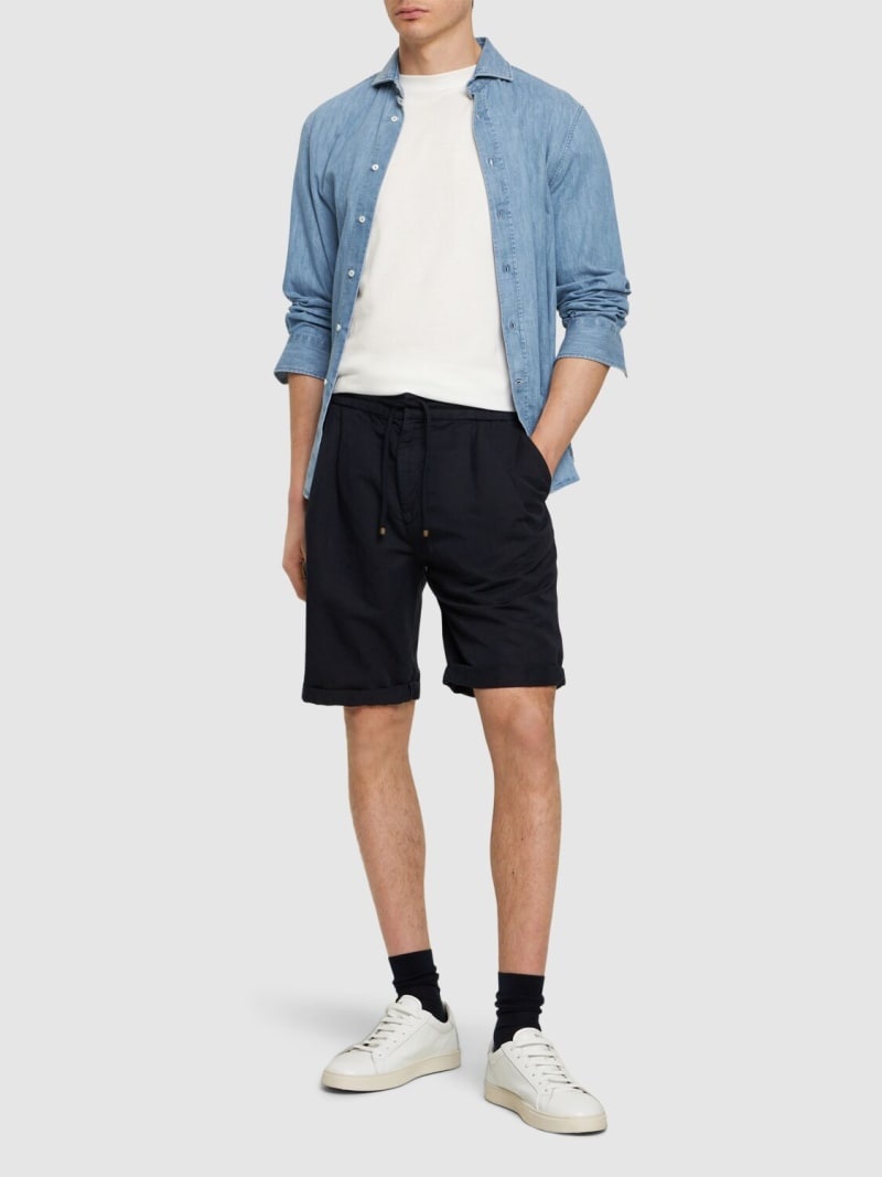 Cotton & linen Bermuda shorts - 2