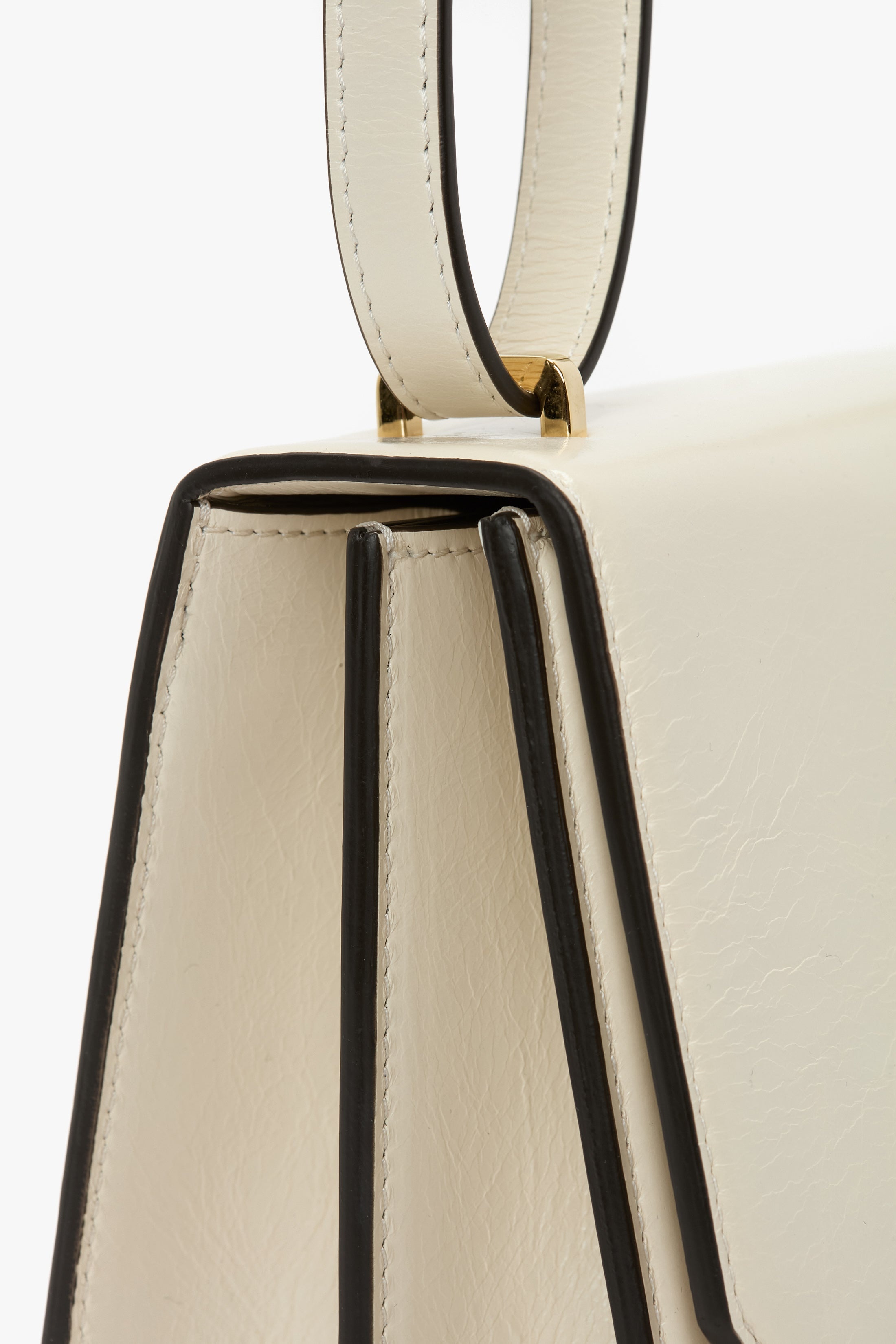 202 Crossbody Bag In Ivory Distressed Leather - 6