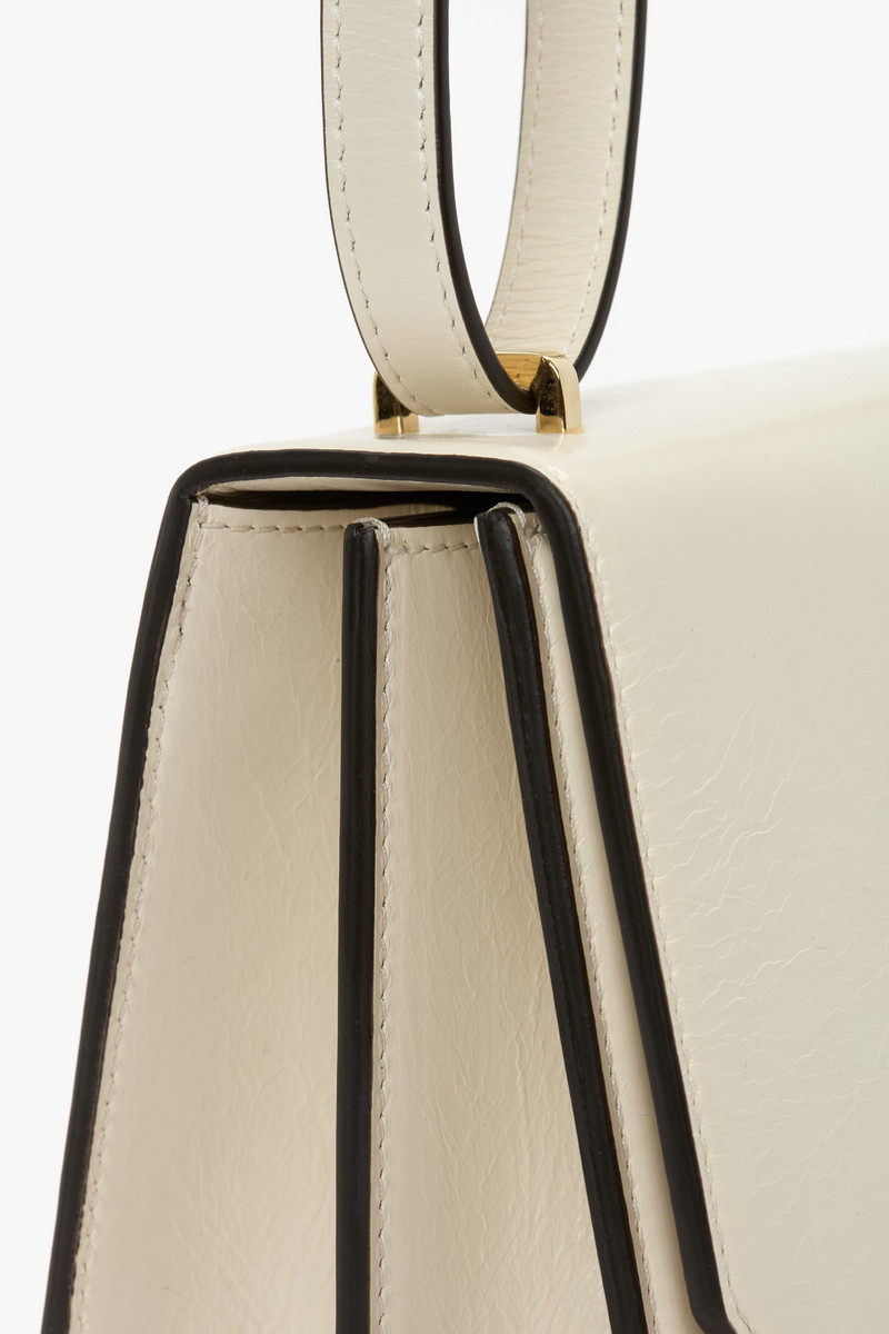 202 Crossbody Bag In Ivory Distressed Leather 6