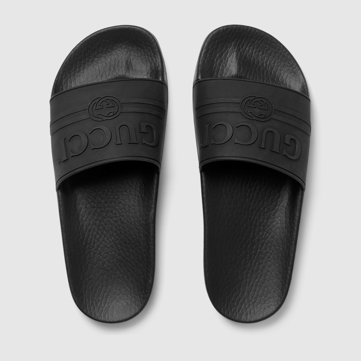 Gucci logo rubber slide sandal - 3