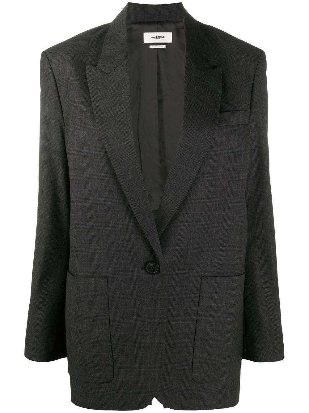 relaxed single-breasted blazer - 1