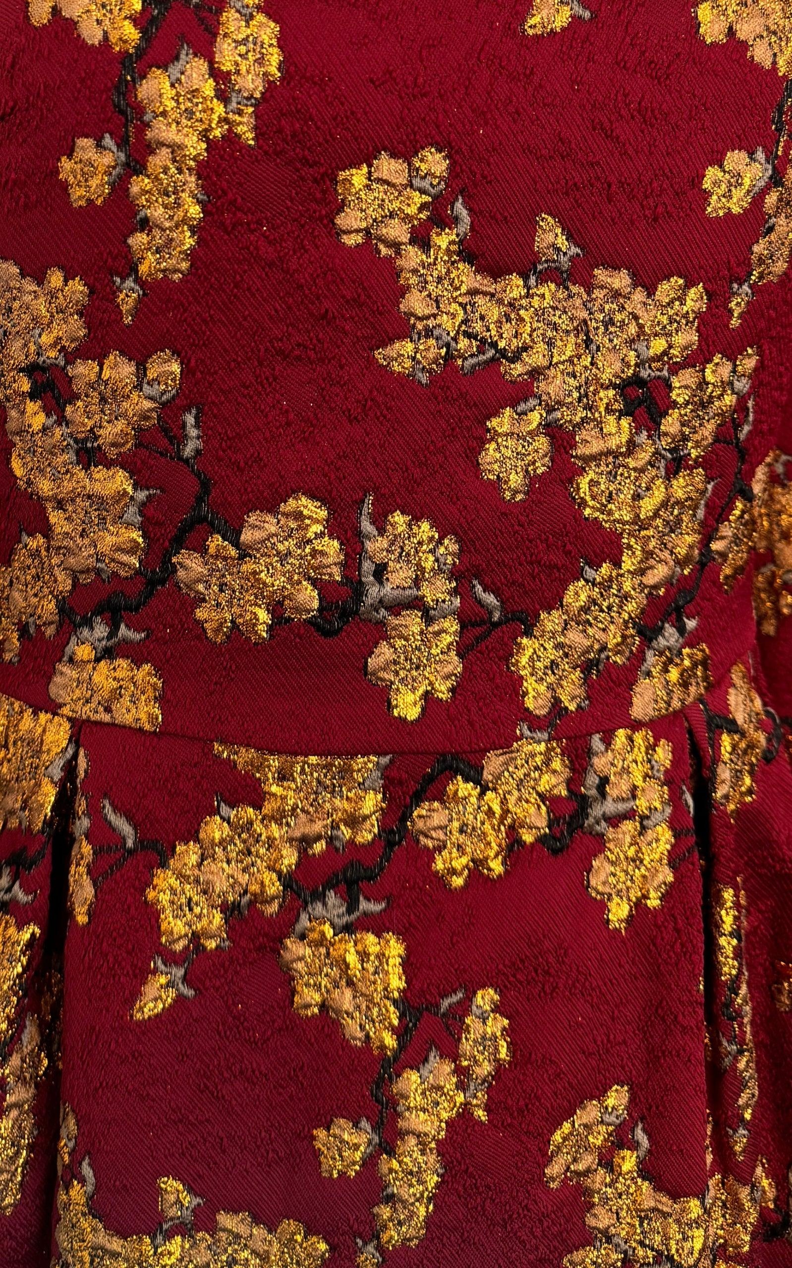 Floral Jacquard Dress - 3