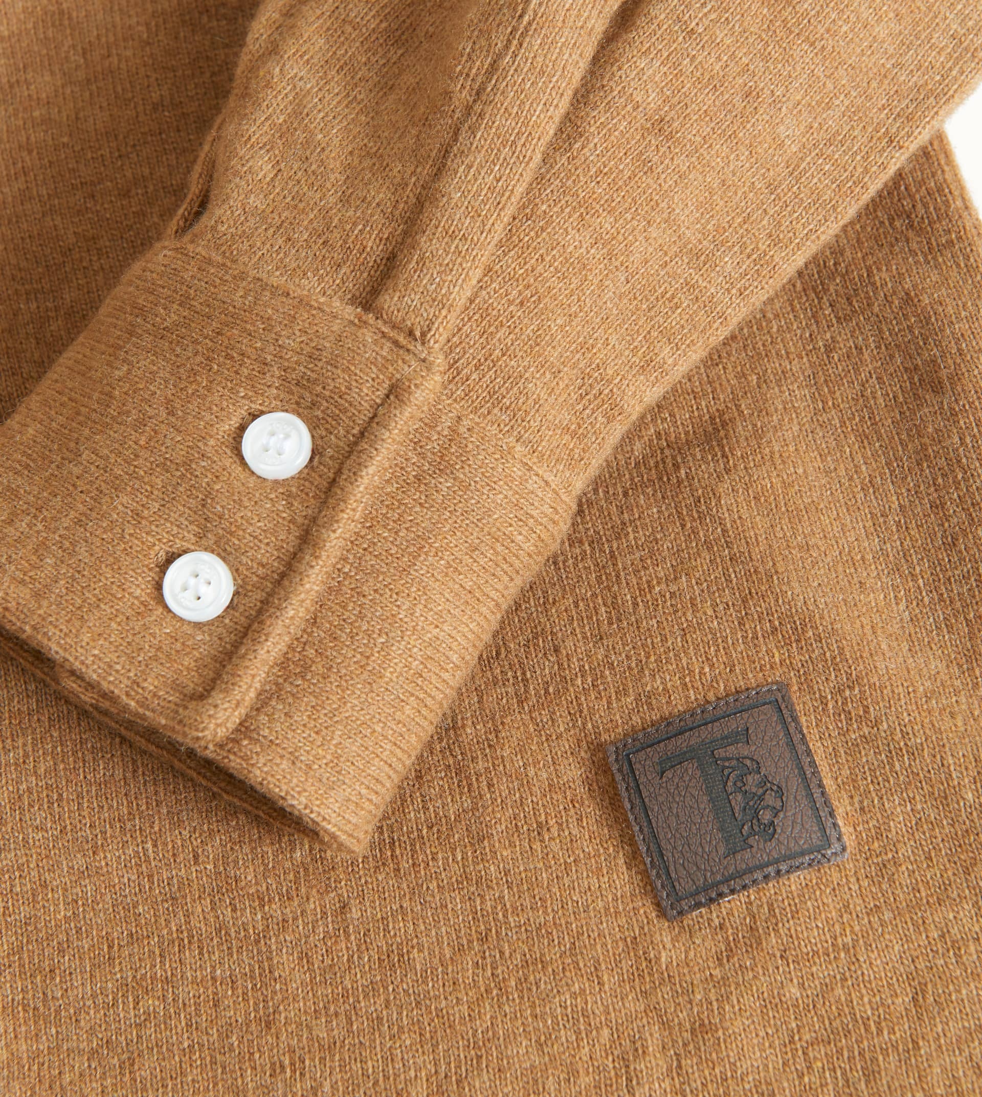 SHIRT IN MIXED WOOL - BEIGE - 6