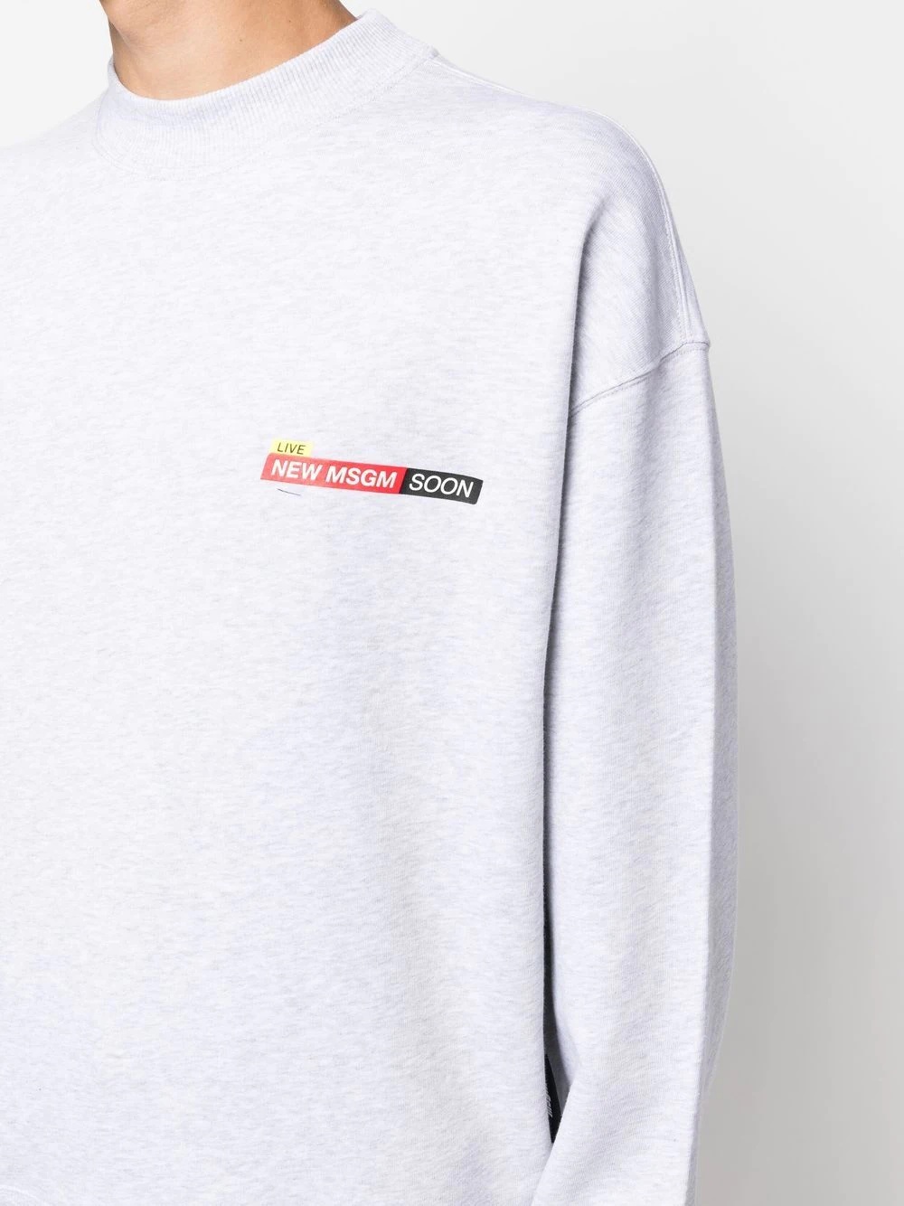 logo-print cotton sweatshirt - 5