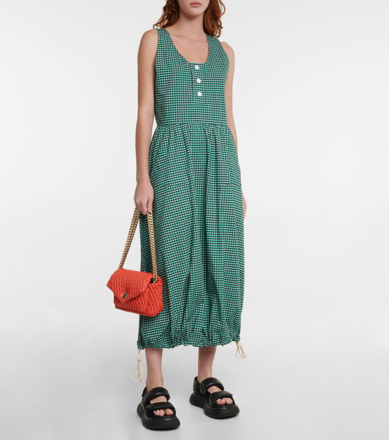Plan C Checked cotton dress outlook