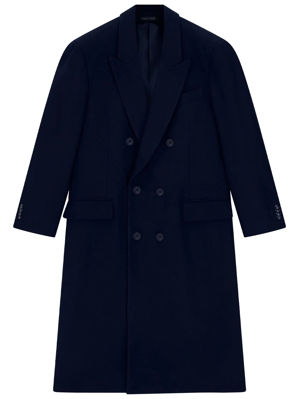 Giorgio Armani virgin wool and cashmere coat with chevron pattern - 1