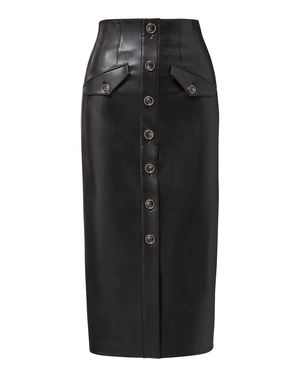 BARRIE VEGAN LEATHER SKIRT - 1