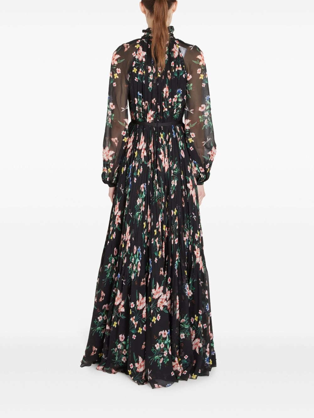 botanical draped dress - 4