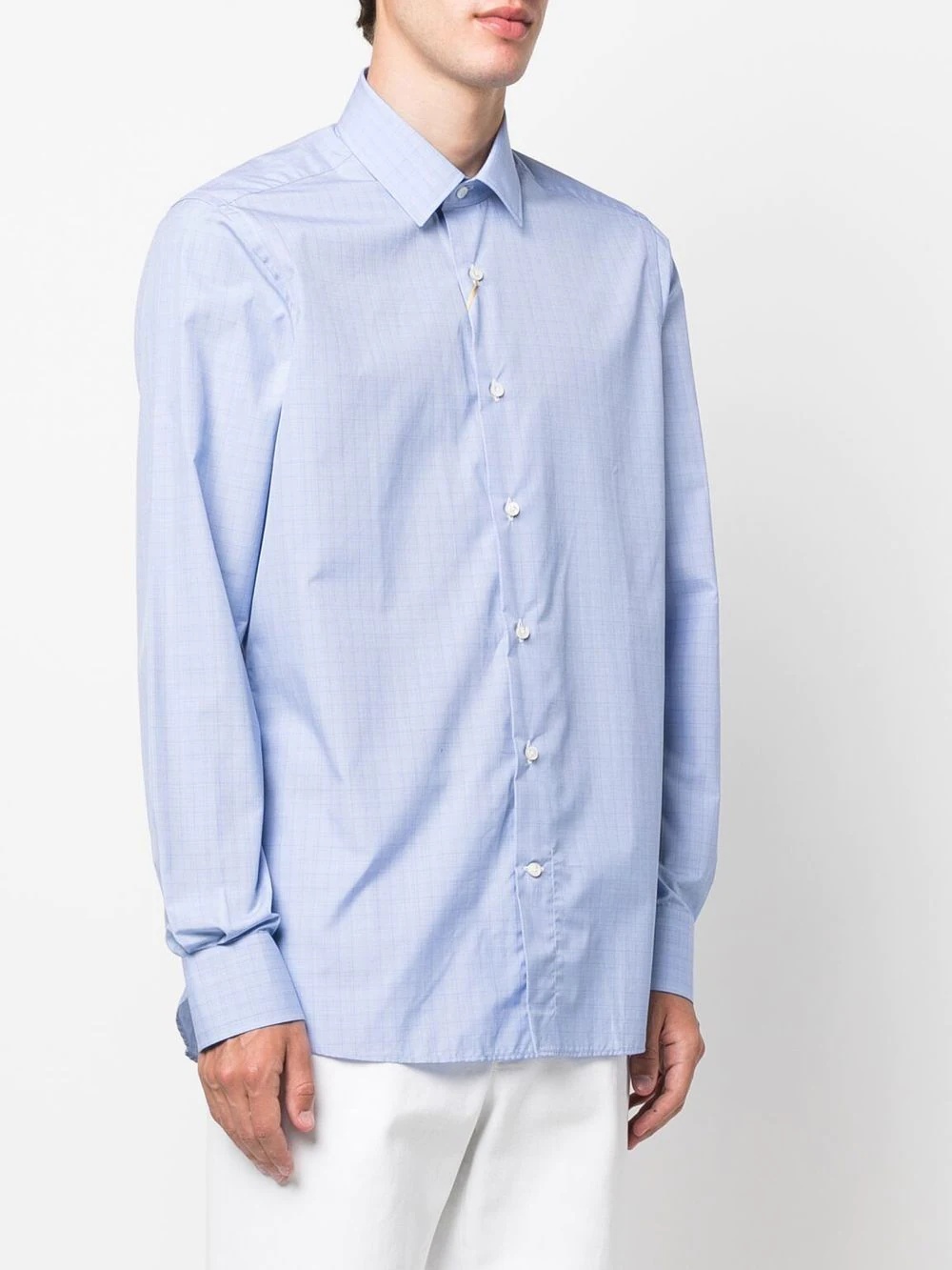 check-print Egyptian cotton shirt - 3