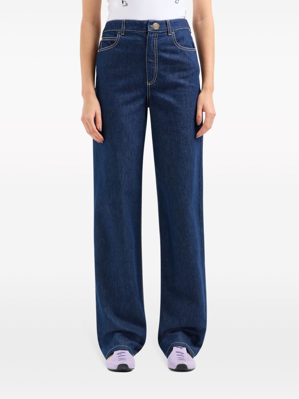 high-rise straight-leg jeans - 2