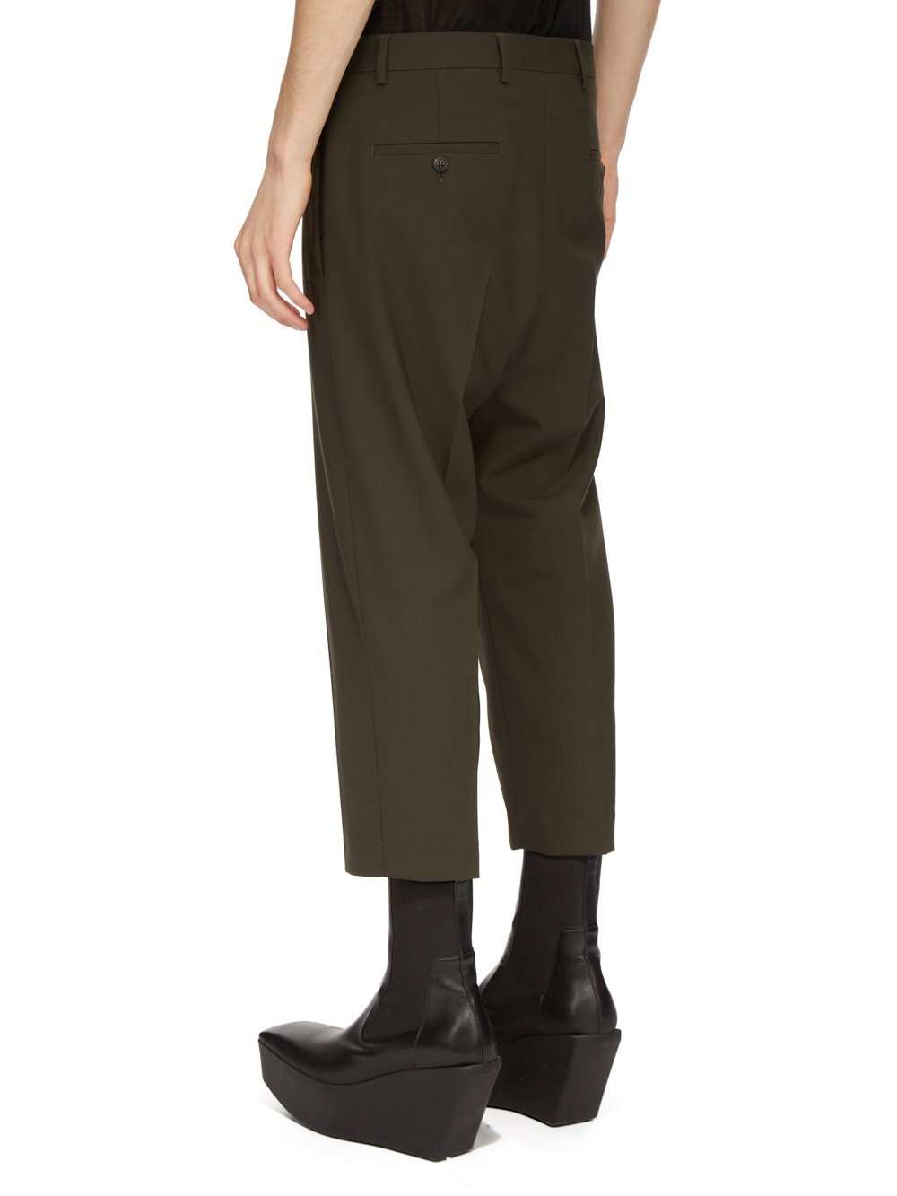 【関税＆送料込み】Rick Owens Pressed-Creased Wool Trousers Rick Owens PANTS | REVERSIBLE