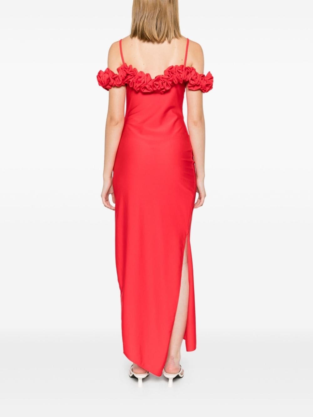 ruffle-detail maxi dress - 4