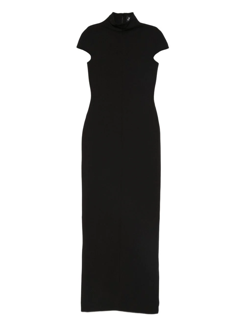 Lang high-neck short-sleeve maxi dress - 1