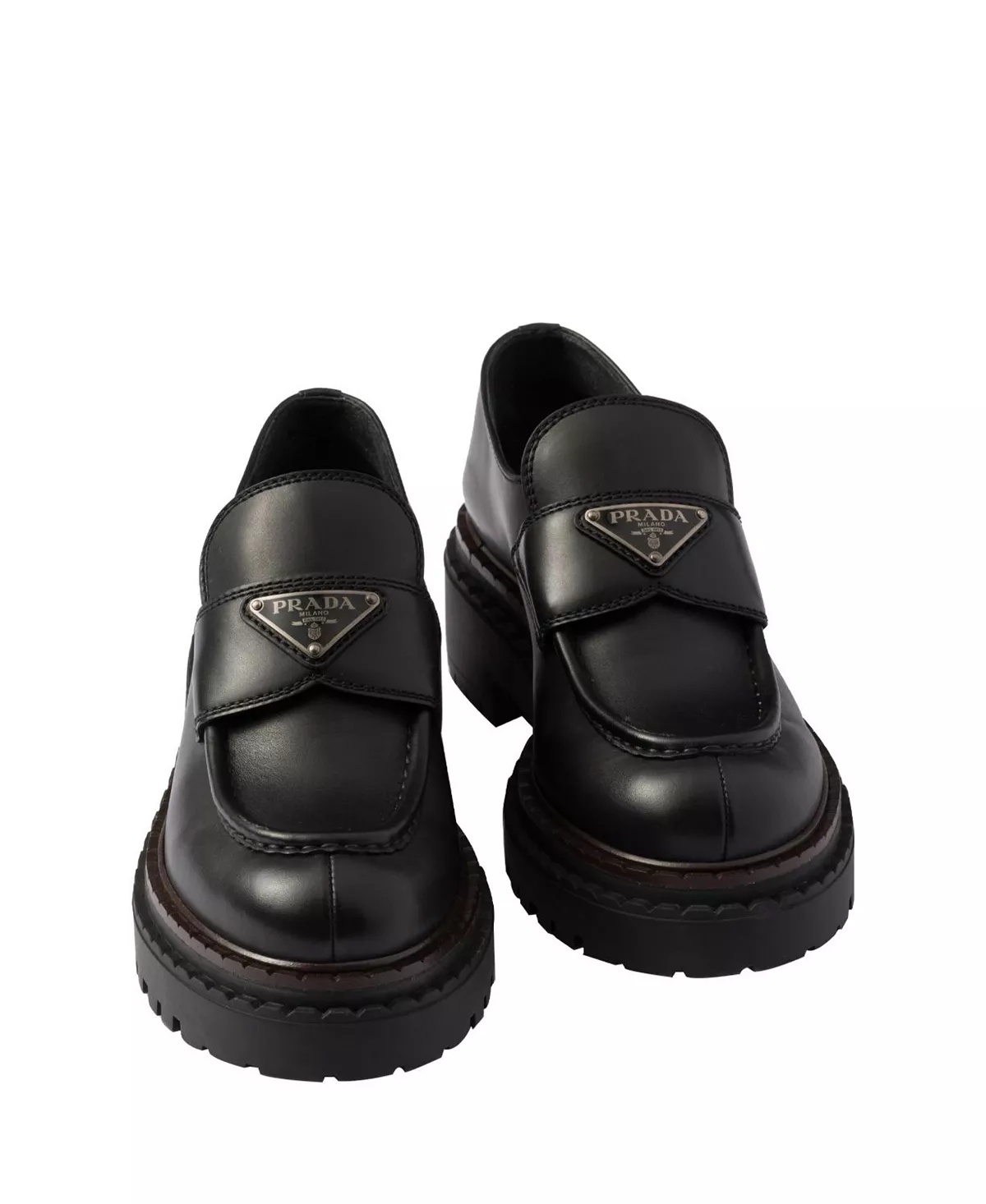 Women's Double Chocolate Leather Loafers - 6