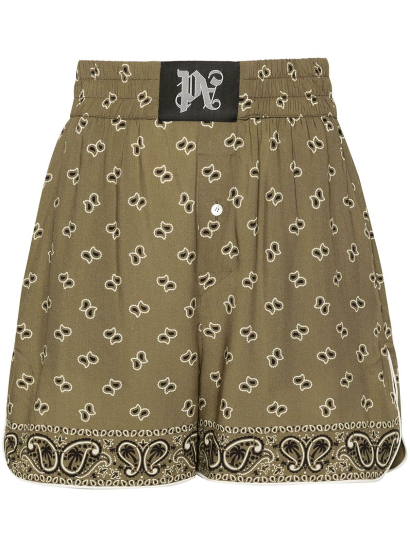 bandana-print track shorts 1