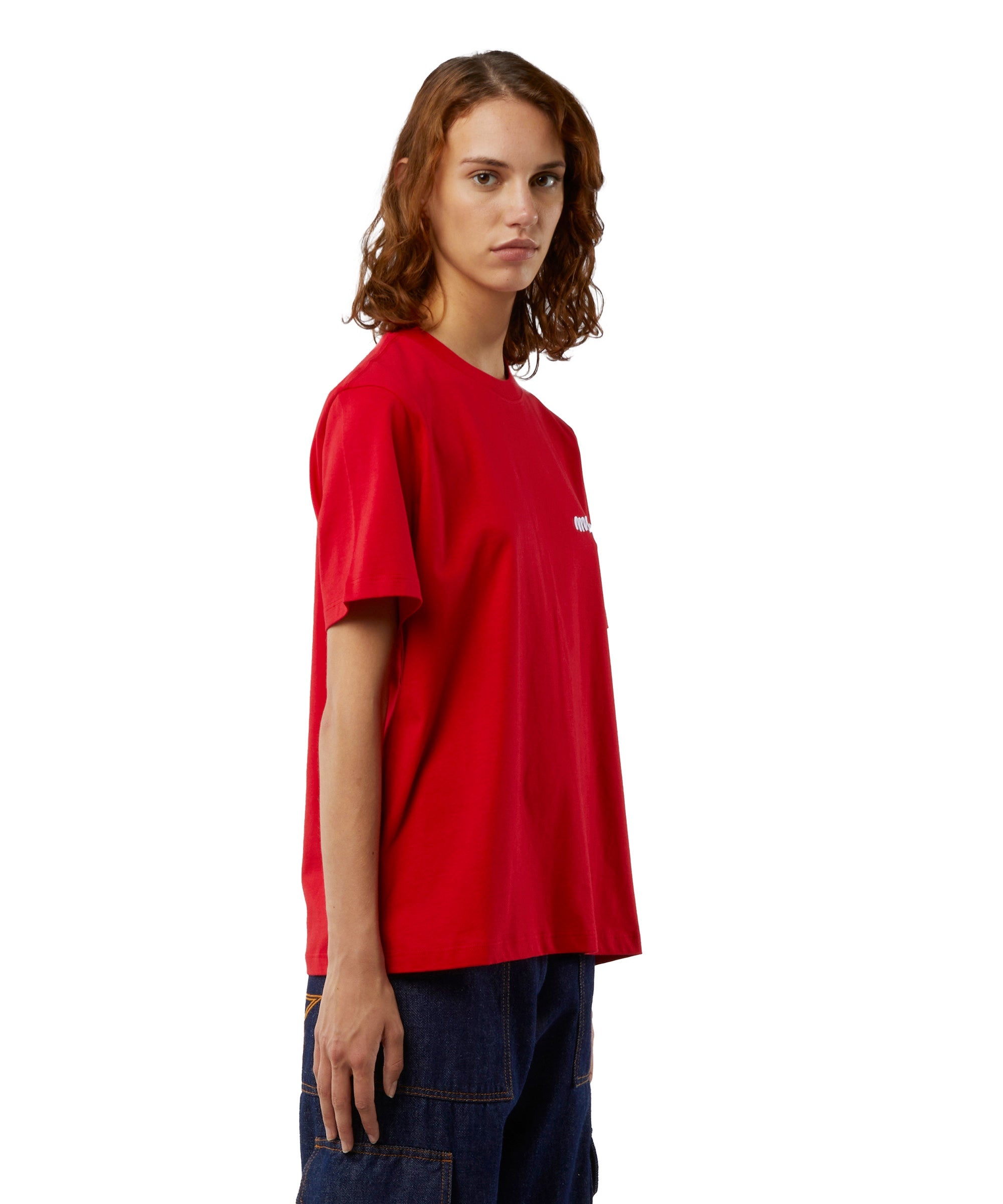 Round&nbsp;neck cotton T-shirt with embroidered logo - 4