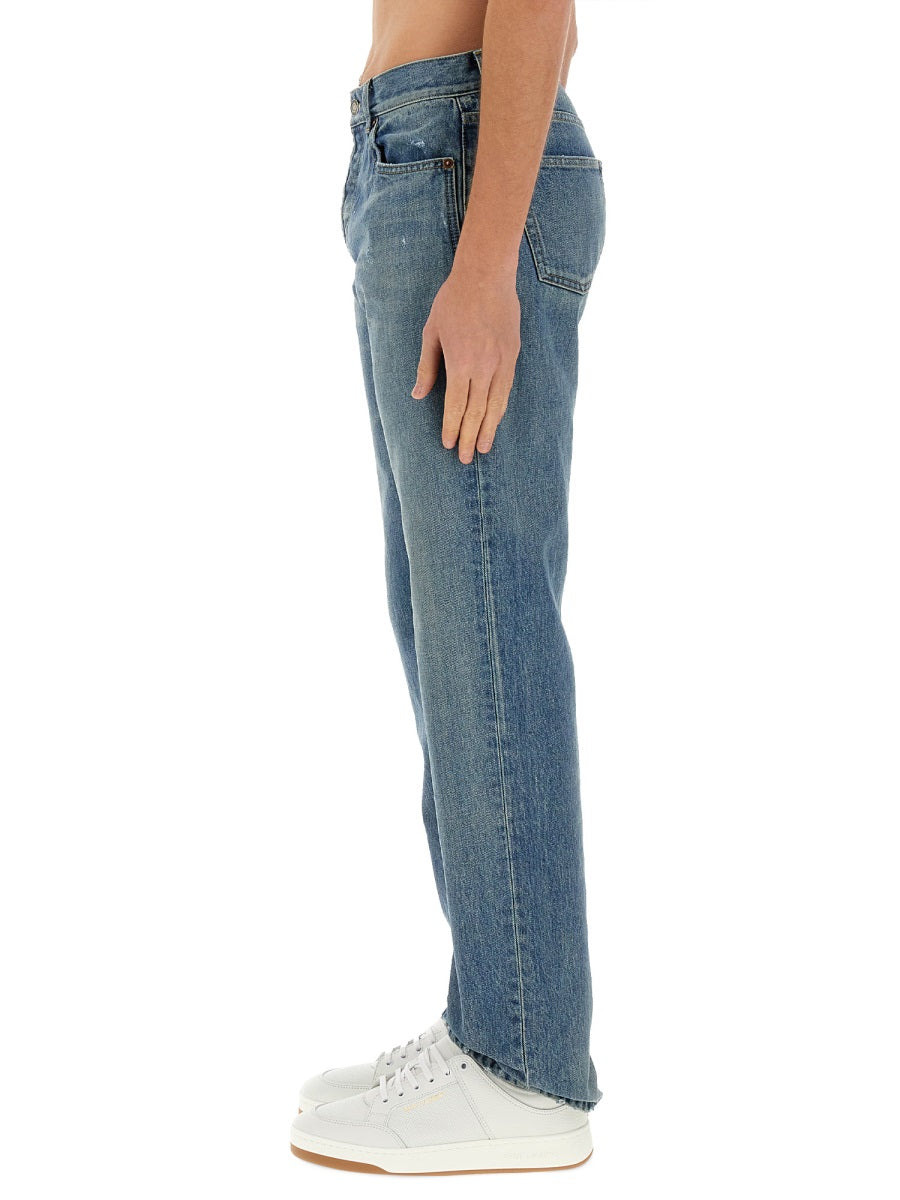 Saint Laurent Men Straight Leg Jeans - 3