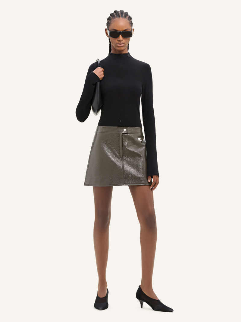 courrèges REEDITION VINYL MINI SKIRT outlook