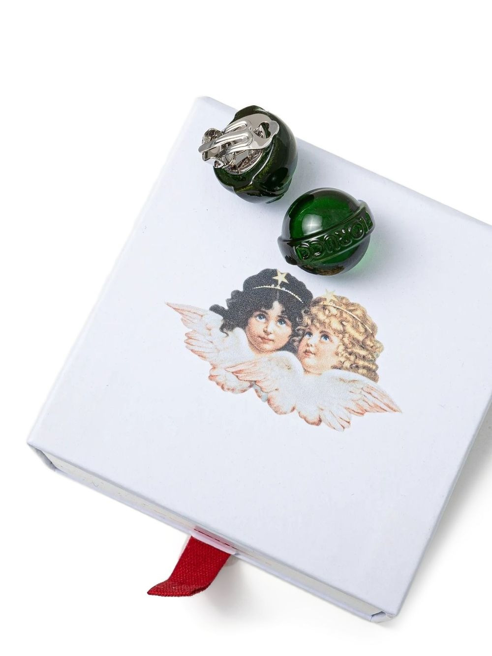engraved-sphere earrings - 2