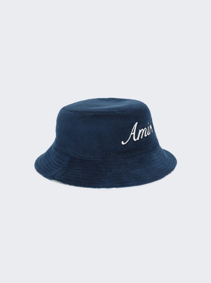 Bandana Aloha Silk Reversible Bucket Hat Teal - 6