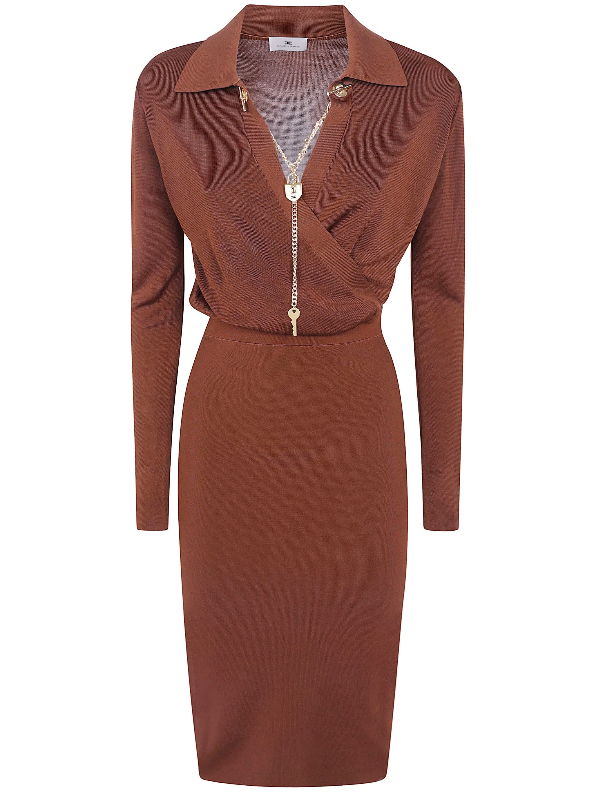 Dress Knitted Midi "Am19s66e2 Fk3 Cigar" - 1