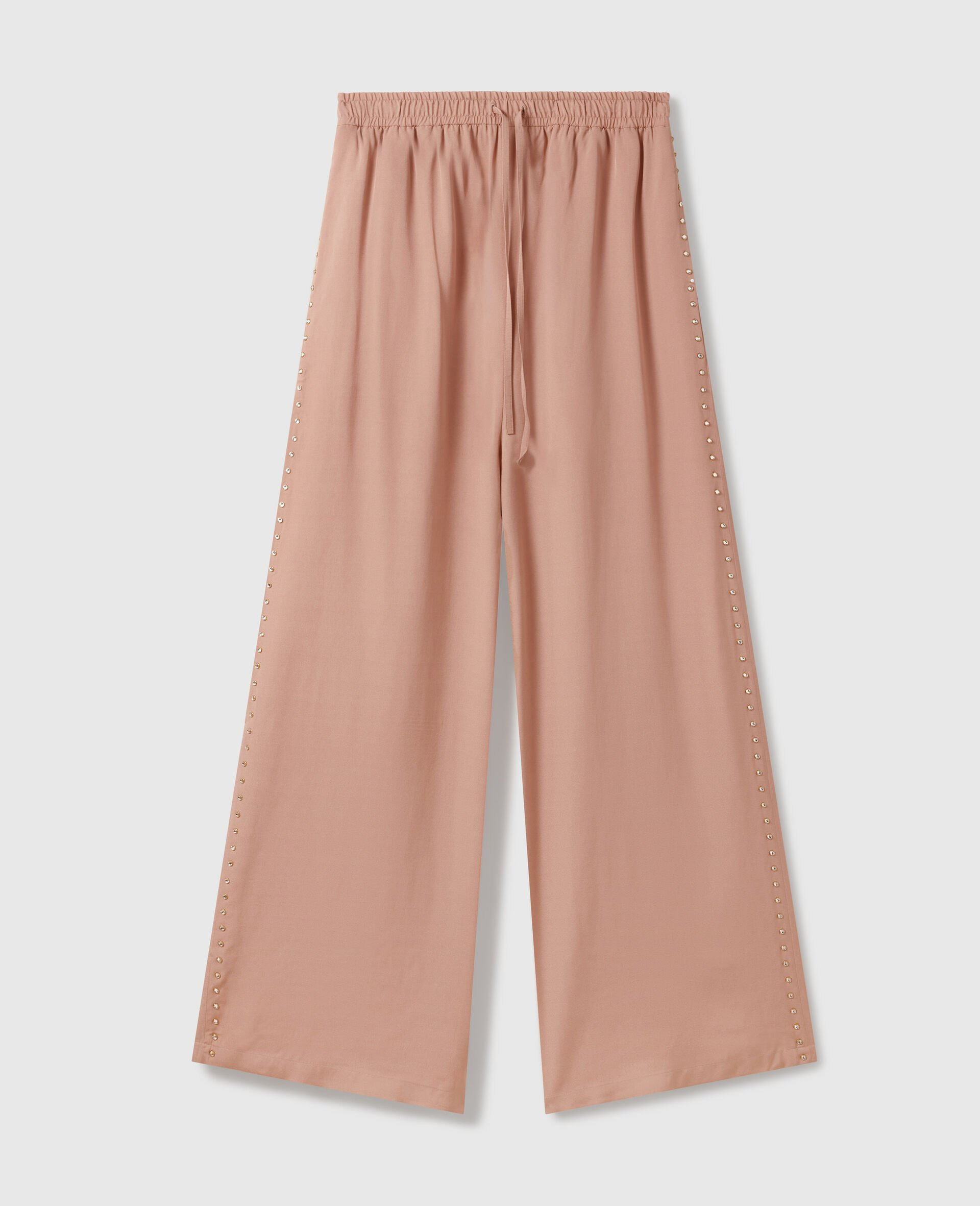 Lead-Free Crystal High-Rise Wide-Leg Pants - 1