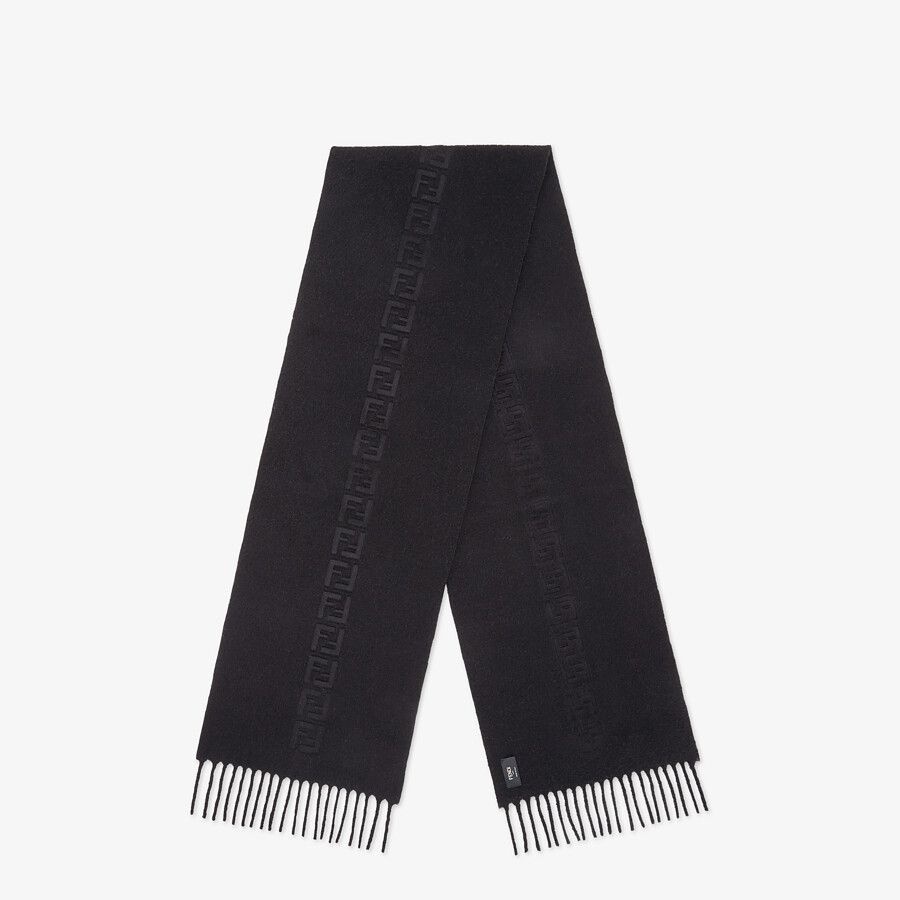 Black cashmere scarf - 1