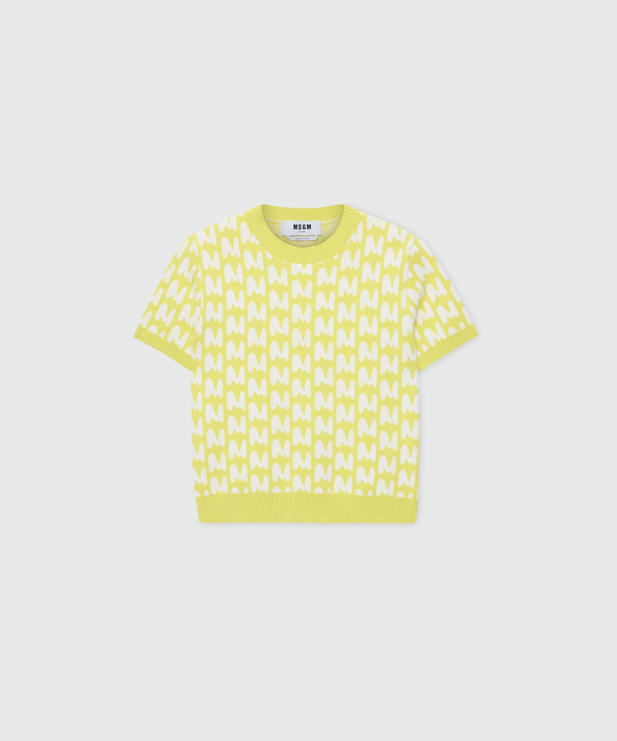 Lime MWAVE jacquard knit top - 1