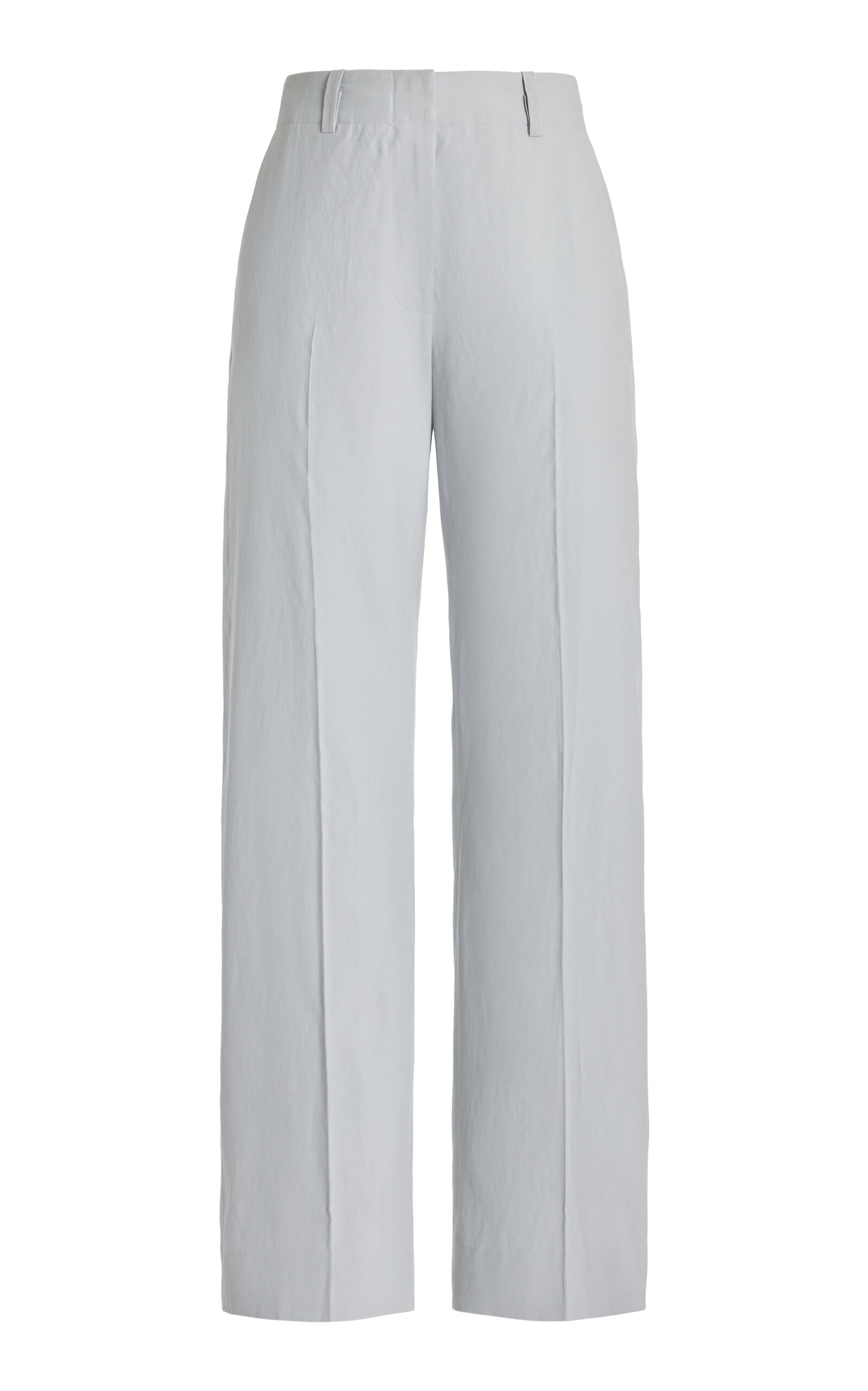 Joey Tailored Cotton-Blend Wide-Leg Pants light blue - 1