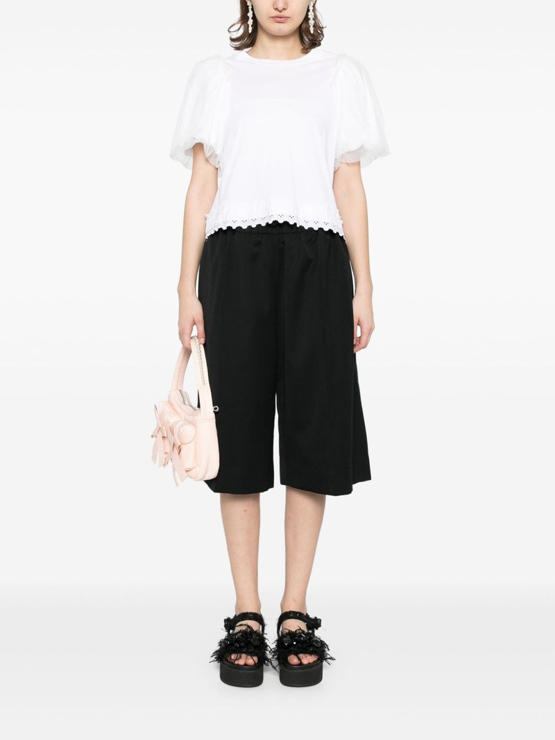 Simone Rocha wide-leg elasticated long shorts outlook