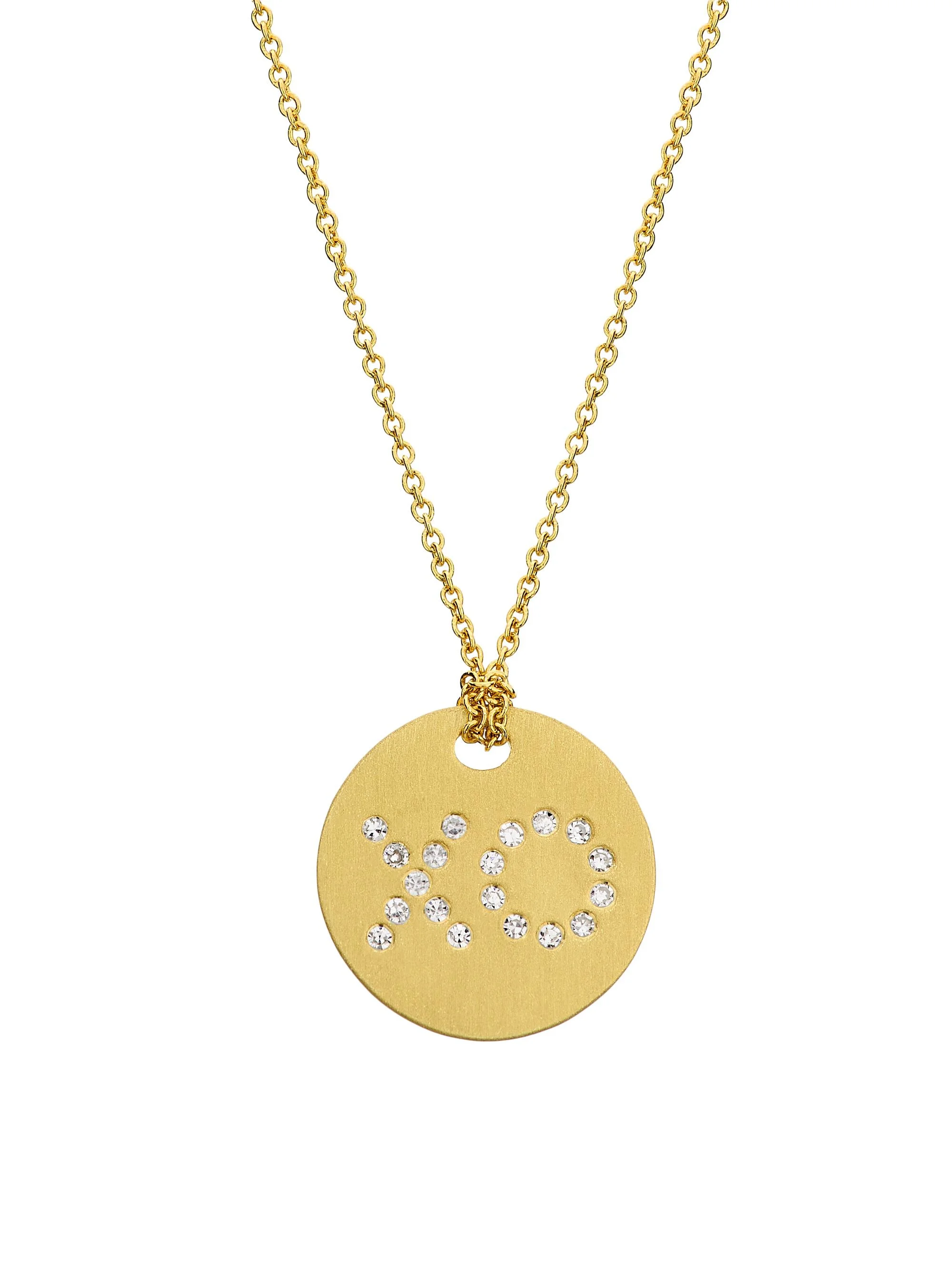 Women's 18K Yellow Gold & 0.07 TCW Diamond "XO" Medallion Necklace - Yellow Gold - 1