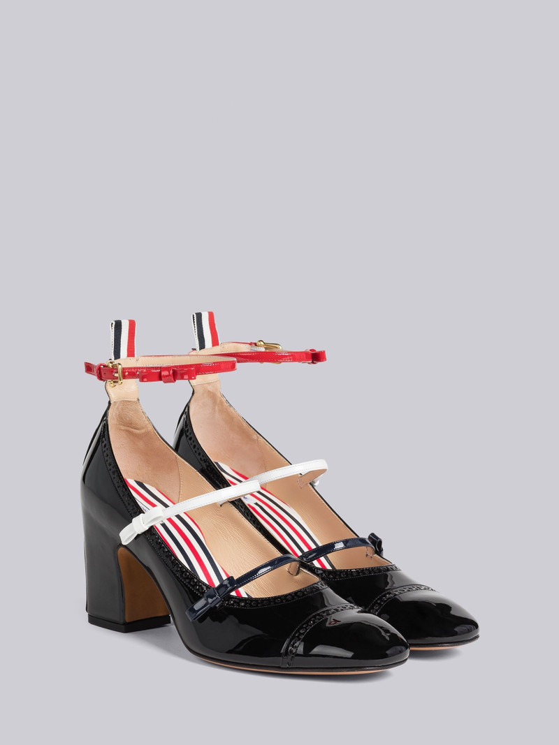 Soft Patent Bow Strap Court Shoe 1