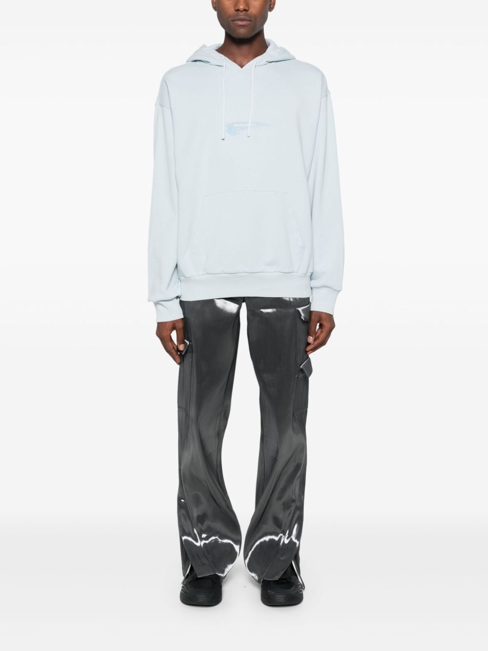 logo-embroidered hoodie - 2
