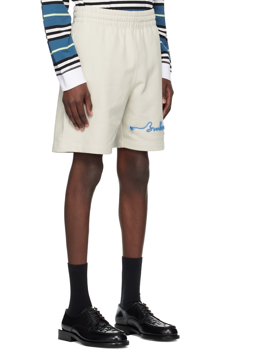 Off-White Knot Logo Cotton Shorts - 2