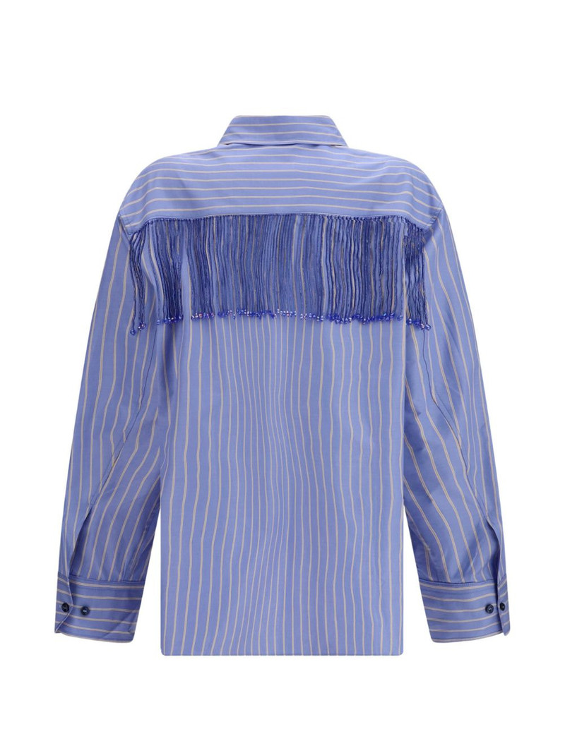 THE ANDAMANE Miley beaded-fringed shirt outlook