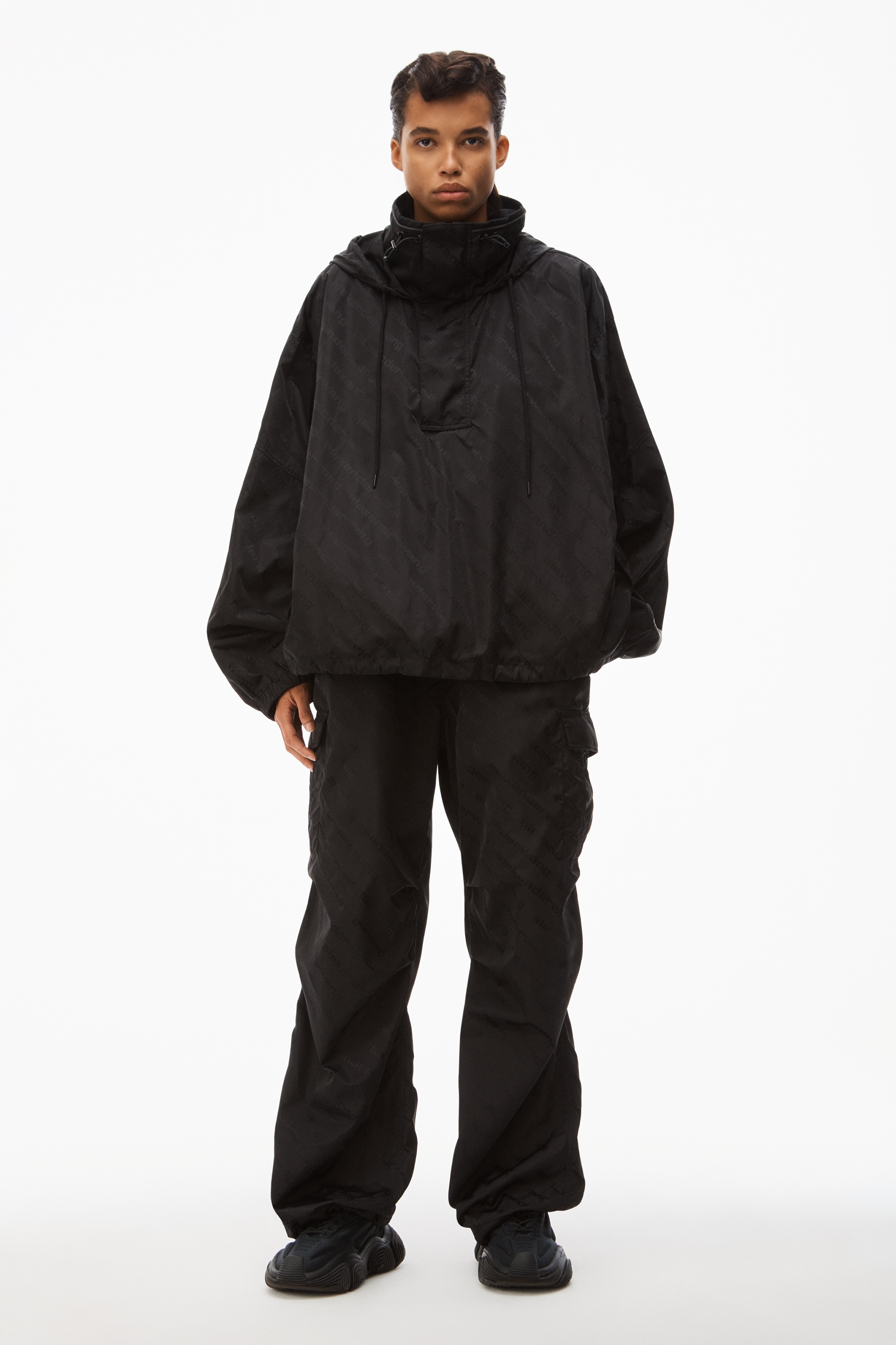 HALF ZIP TRACK JACKET IN JACQUARD NYLON - 2
