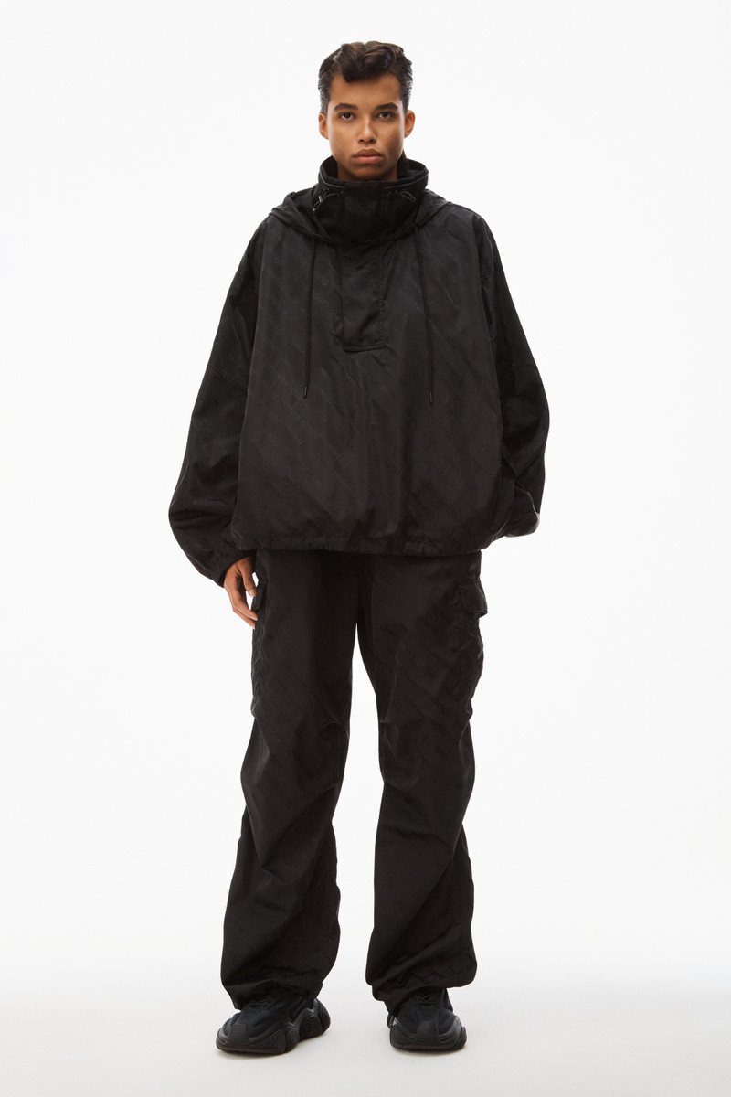 Alexander Wang HALF ZIP TRACK JACKET IN JACQUARD NYLON outlook