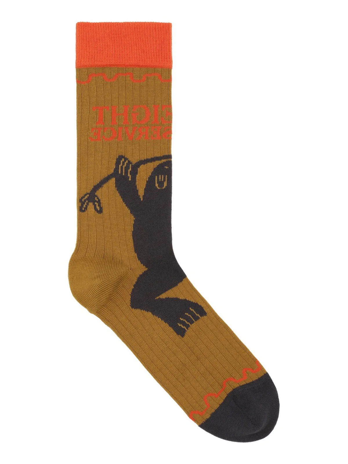 FLYWEIGHT SOCK - BROWN POSTAL RED - 1