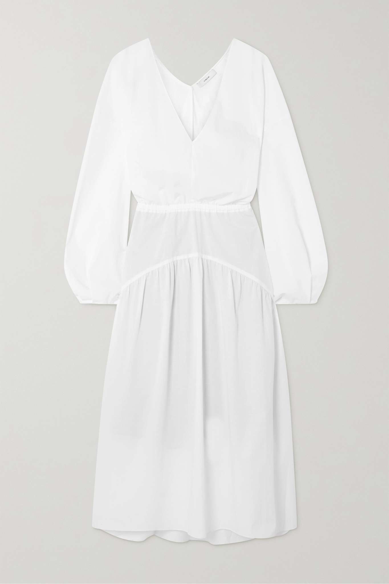 Tiered cotton-voile midi dress - 1